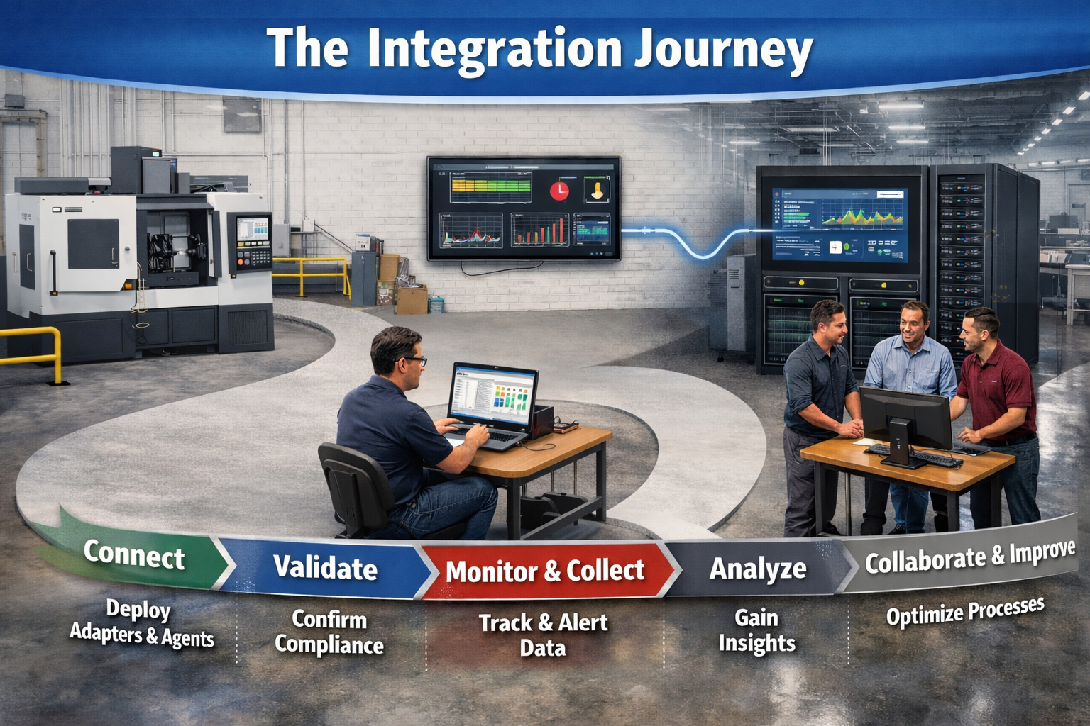 IIoT Integration Journey Illustration representing the IIoT integration journey